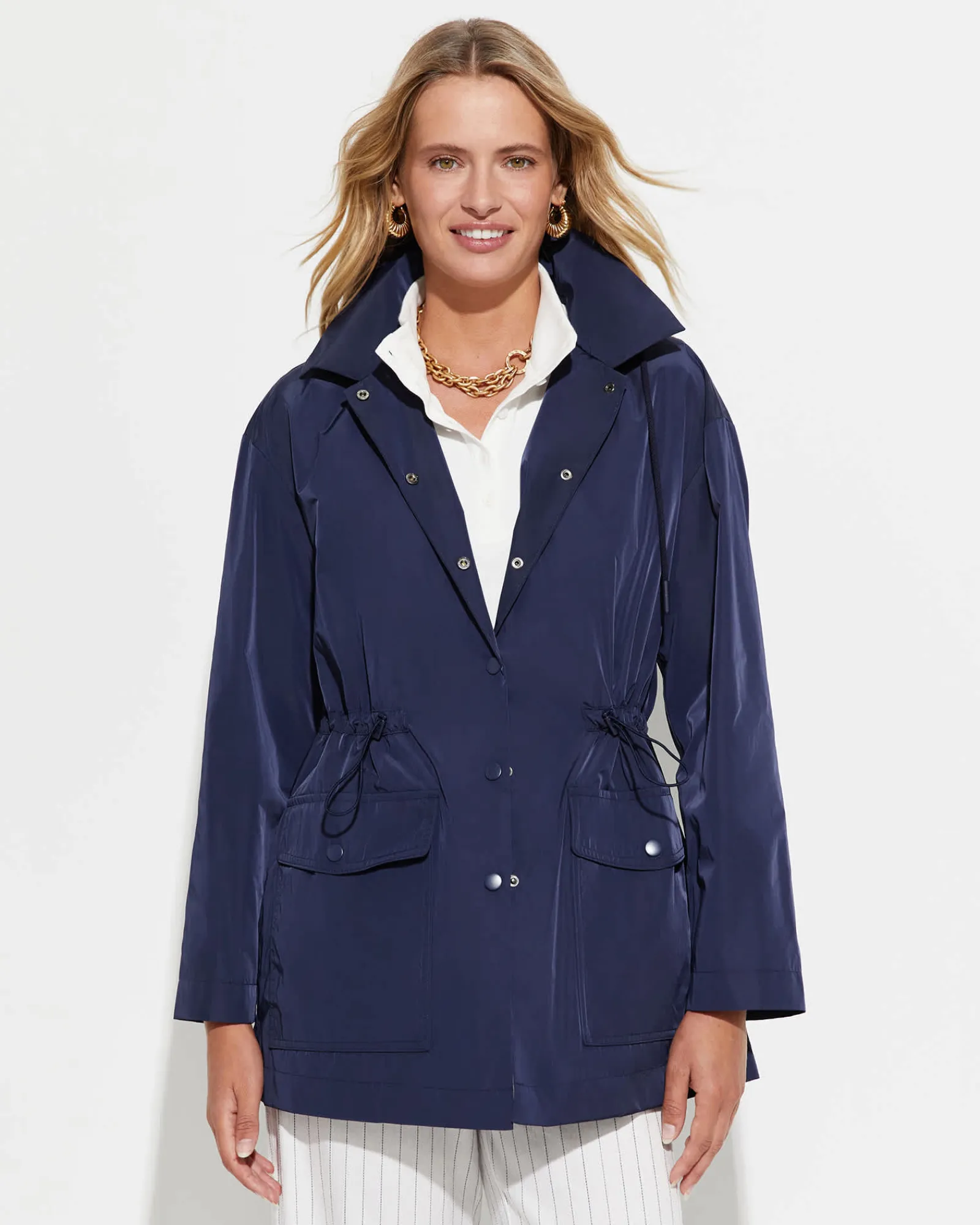 New Sportscraft Adalia Patch Pocket Anorak in Navy