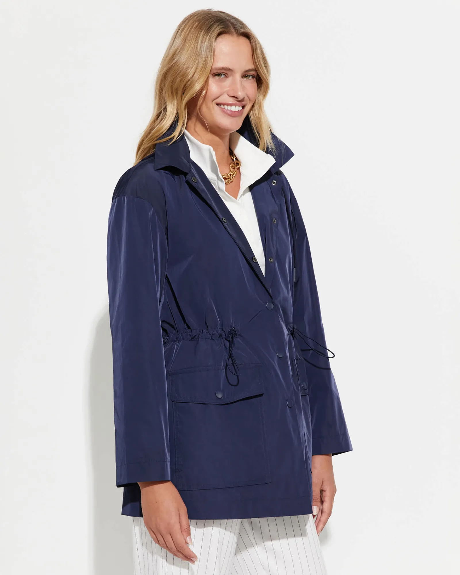 New Sportscraft Adalia Patch Pocket Anorak in Navy