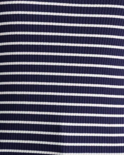 Clearance Sportscraft Allie Rib Henley Tee in Navywhite Navy/white