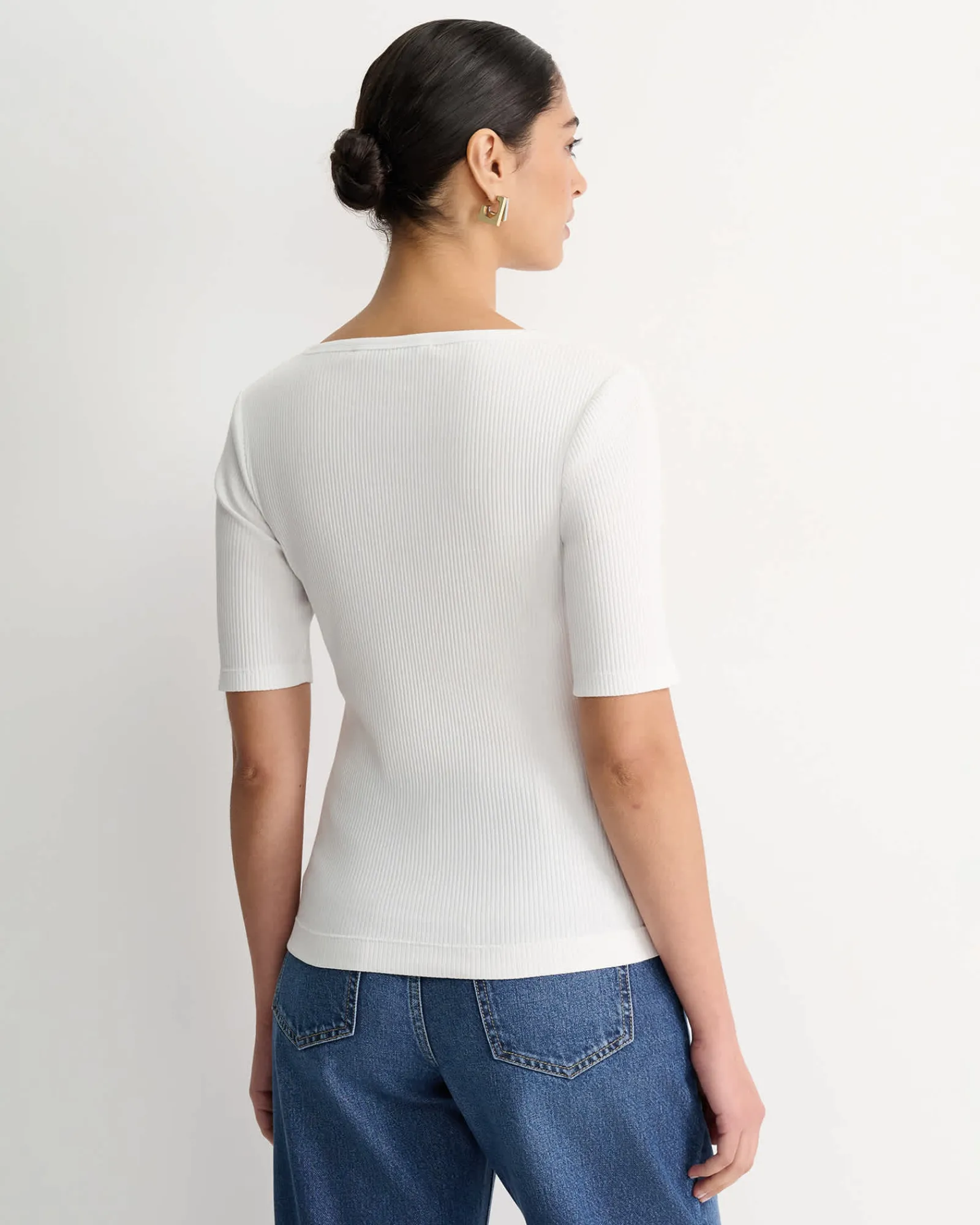 Best Sportscraft Allie Rib Henley Tee in White