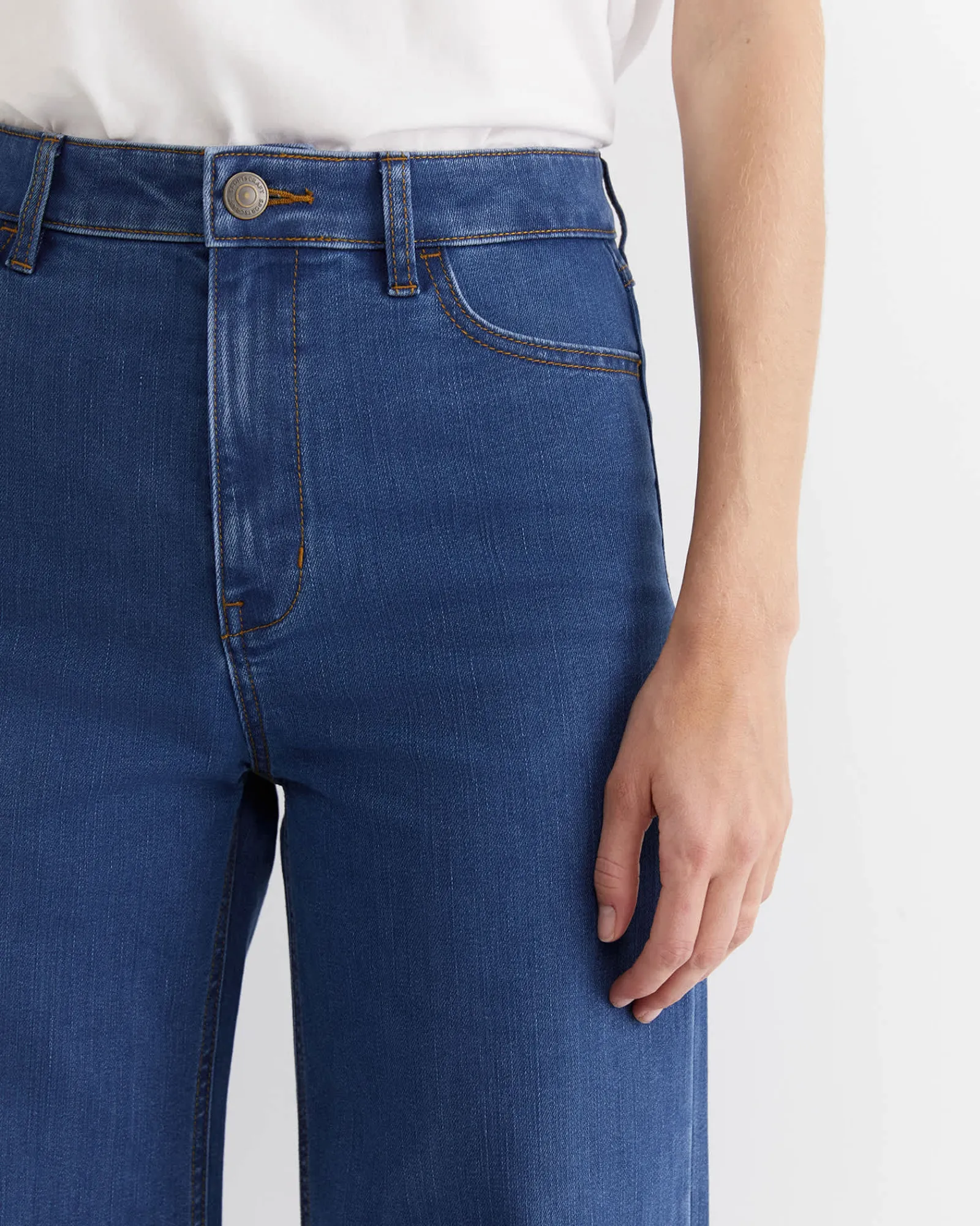 Online Sportscraft Alyse Wide Leg Jean in Mid Wash MidWash