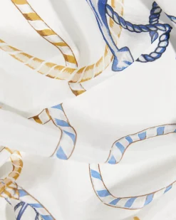Clearance Sportscraft Anchor Silk Scarf in Ivorynavy Ivory/navy
