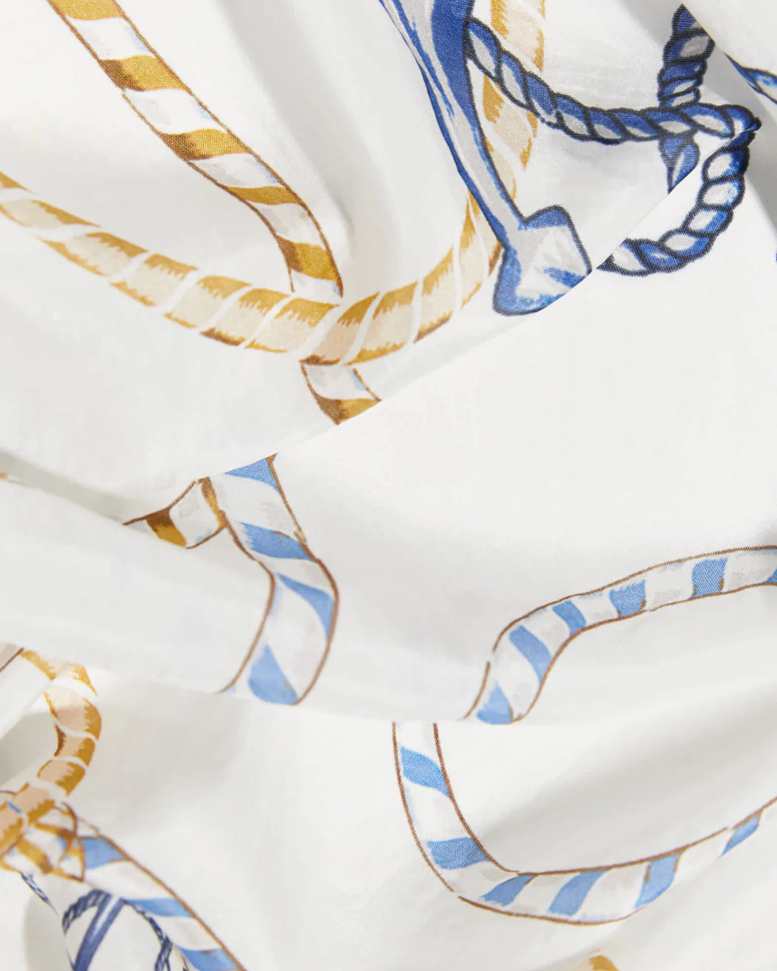 Clearance Sportscraft Anchor Silk Scarf in Ivorynavy Ivory/navy