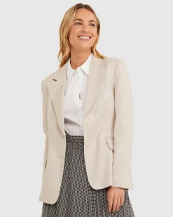 Fashion Sportscraft Annie Blazer in Stone