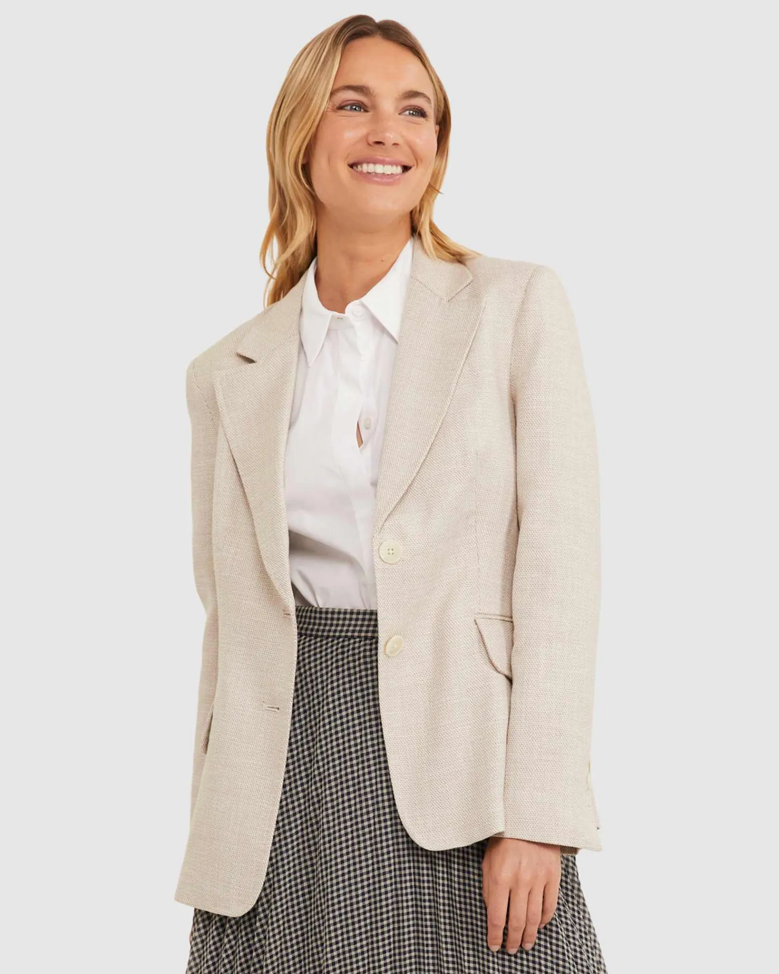 Fashion Sportscraft Annie Blazer in Stone