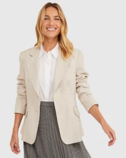 Fashion Sportscraft Annie Blazer in Stone