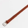 Hot Sportscraft Apollo Woven Leather Belt in Tan