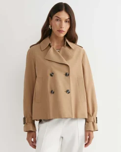 Online Sportscraft Audrey Crop Trench in Pecan
