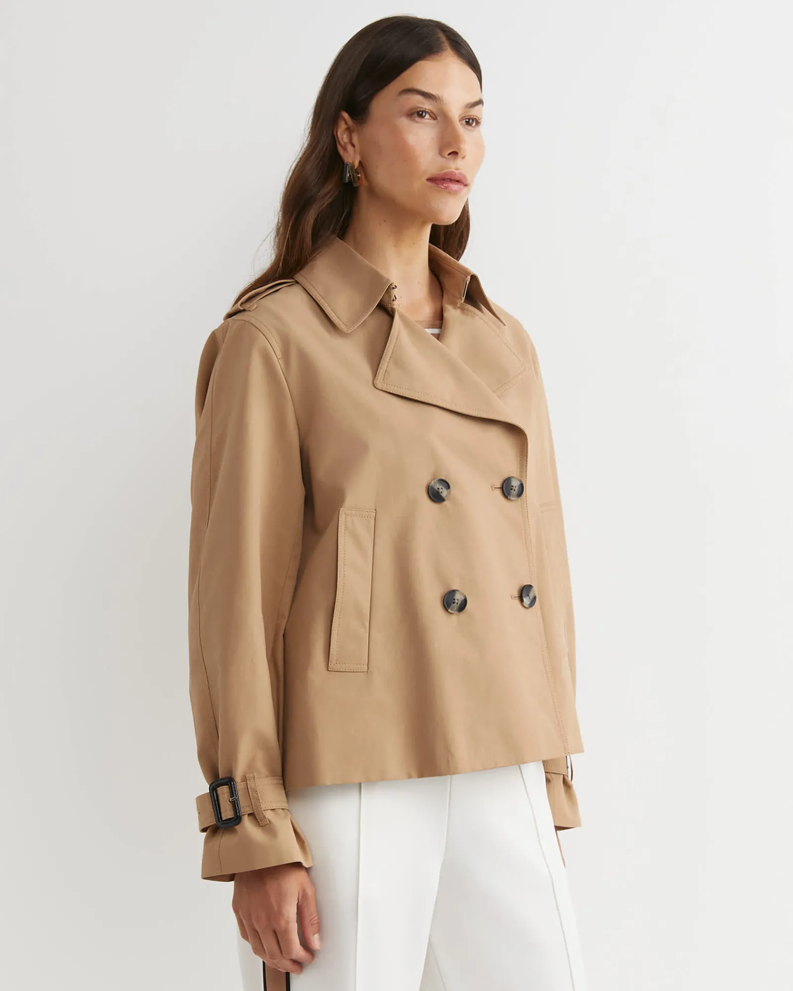 Online Sportscraft Audrey Crop Trench in Pecan