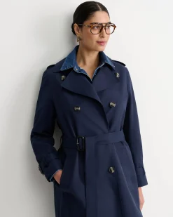 Hot Sportscraft Audrey Short Trench in Navy