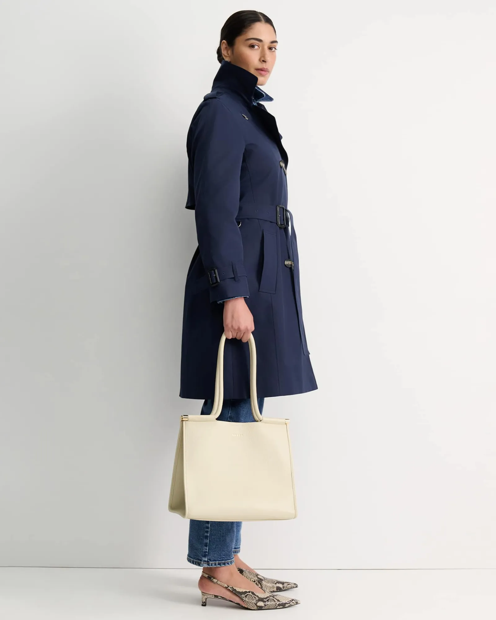 Hot Sportscraft Audrey Short Trench in Navy