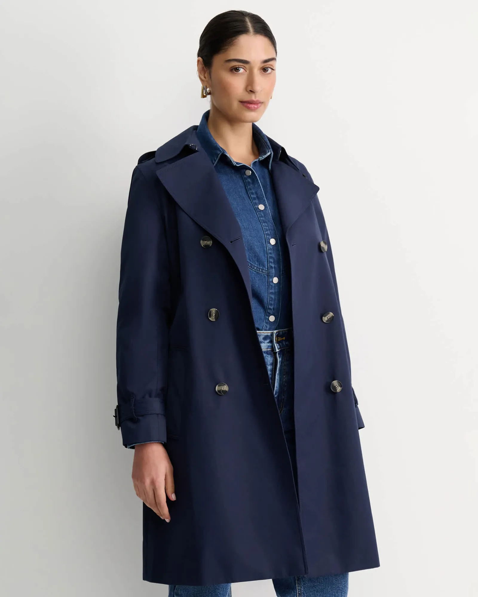 Hot Sportscraft Audrey Short Trench in Navy