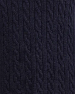 Discount Sportscraft Baby Cable V-Neck Sweater in Navywhite Navy/white