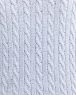 Fashion Sportscraft Baby Cable V-Neck Sweater in Ice Blue IceBlue