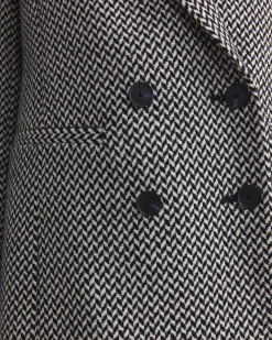 Online Sportscraft Bea Double Breasted Coat in Blackwhite Black/white