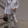 Sale Sportscraft Bec Foiled Straight Leg Jean in Silver
