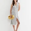 Fashion Sportscraft Becky Cotton Vest Dress in Whitenavy White/navy