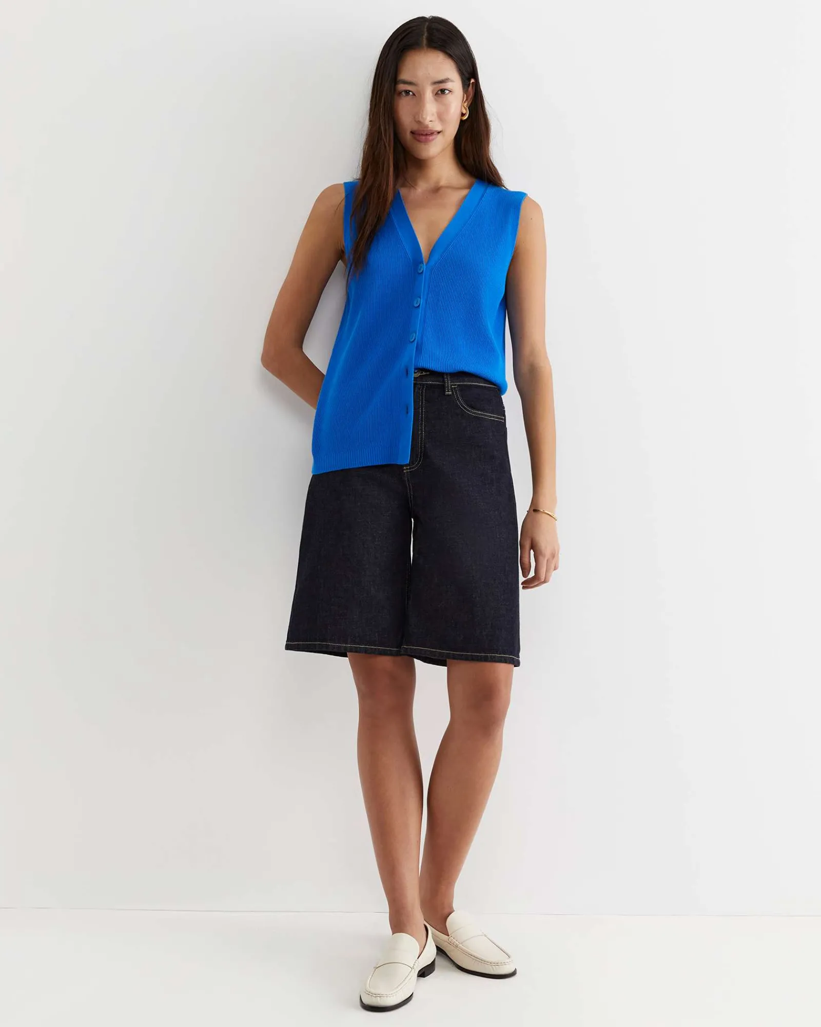 Hot Sportscraft Becky Cotton Vest in Peacock