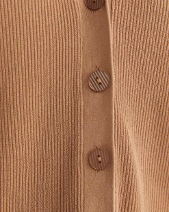 New Sportscraft Becky Cotton Vest in Tan