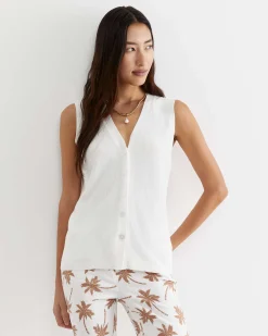 Online Sportscraft Becky Cotton Vest in White