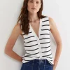 Clearance Sportscraft Becky Cotton Vest in Whitenavy White/navy