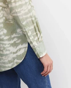 New Sportscraft Bell Long Sleeve Shirt in Green