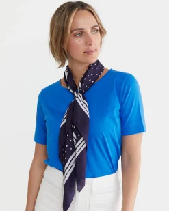 Online Sportscraft Bermuda Scarf in Navy Multi NavyMulti