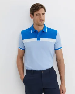 New Sportscraft Bourke Polo in Blue Multi BlueMulti