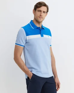 New Sportscraft Bourke Polo in Blue Multi BlueMulti