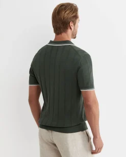 Clearance Sportscraft Braddon Knit Polo in Forest