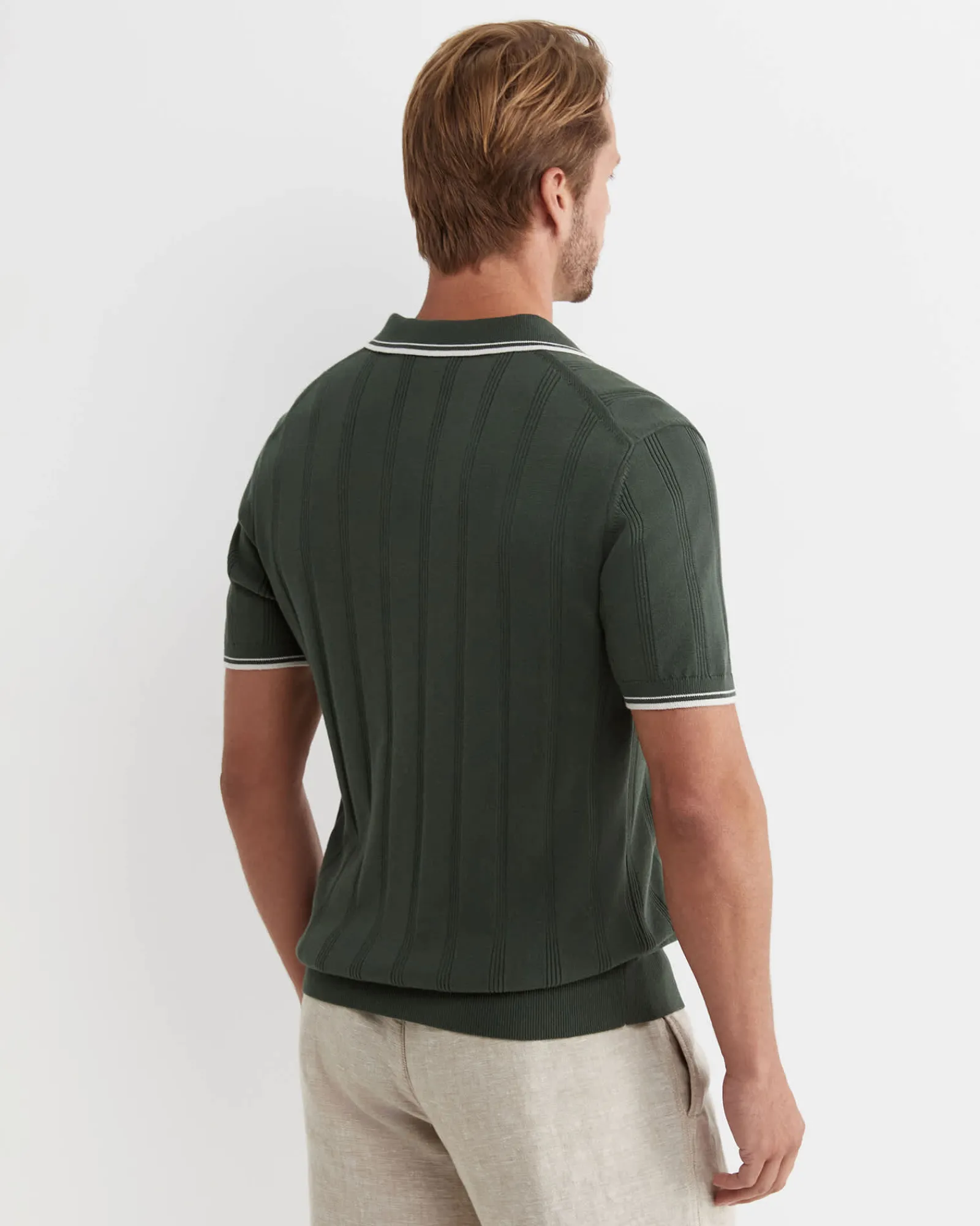 Clearance Sportscraft Braddon Knit Polo in Forest
