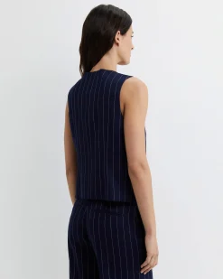 Best Sportscraft Brianne Stripe Vest in Navywhite Navy/white