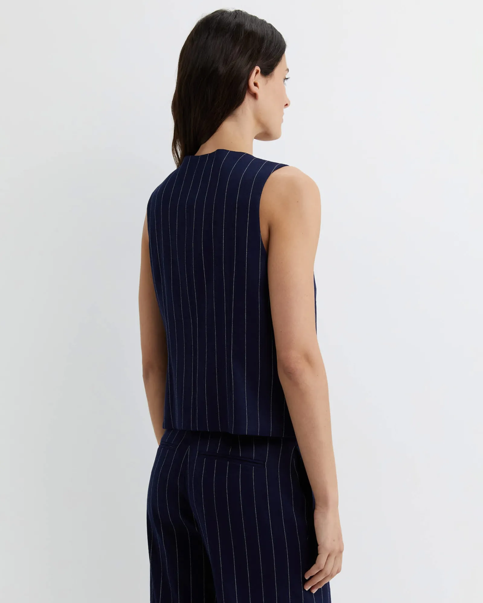 Best Sportscraft Brianne Stripe Vest in Navywhite Navy/white