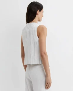 Outlet Sportscraft Brianne Stripe Vest in Whitenavy White/navy