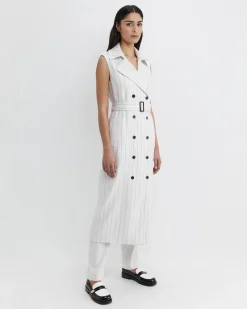 Outlet Sportscraft Brianne Trench Maxi Dress in Whitenavy White/navy