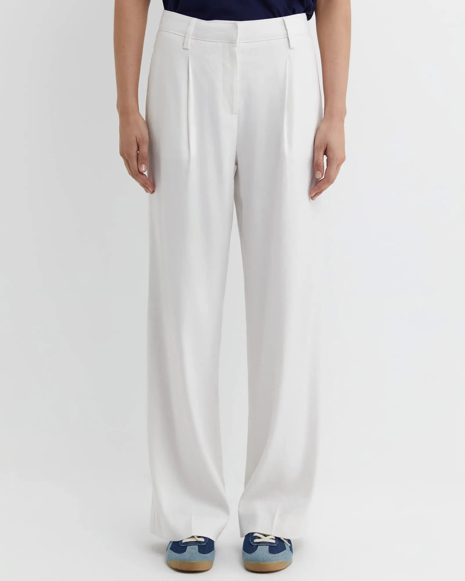 Online Sportscraft Brianne Wide Leg Pleat Pant in White