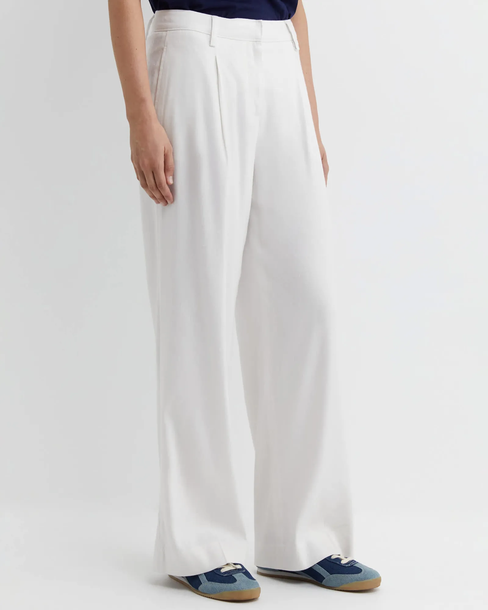 Online Sportscraft Brianne Wide Leg Pleat Pant in White