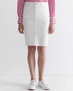 Outlet Sportscraft Brodie Denim Skirt in White