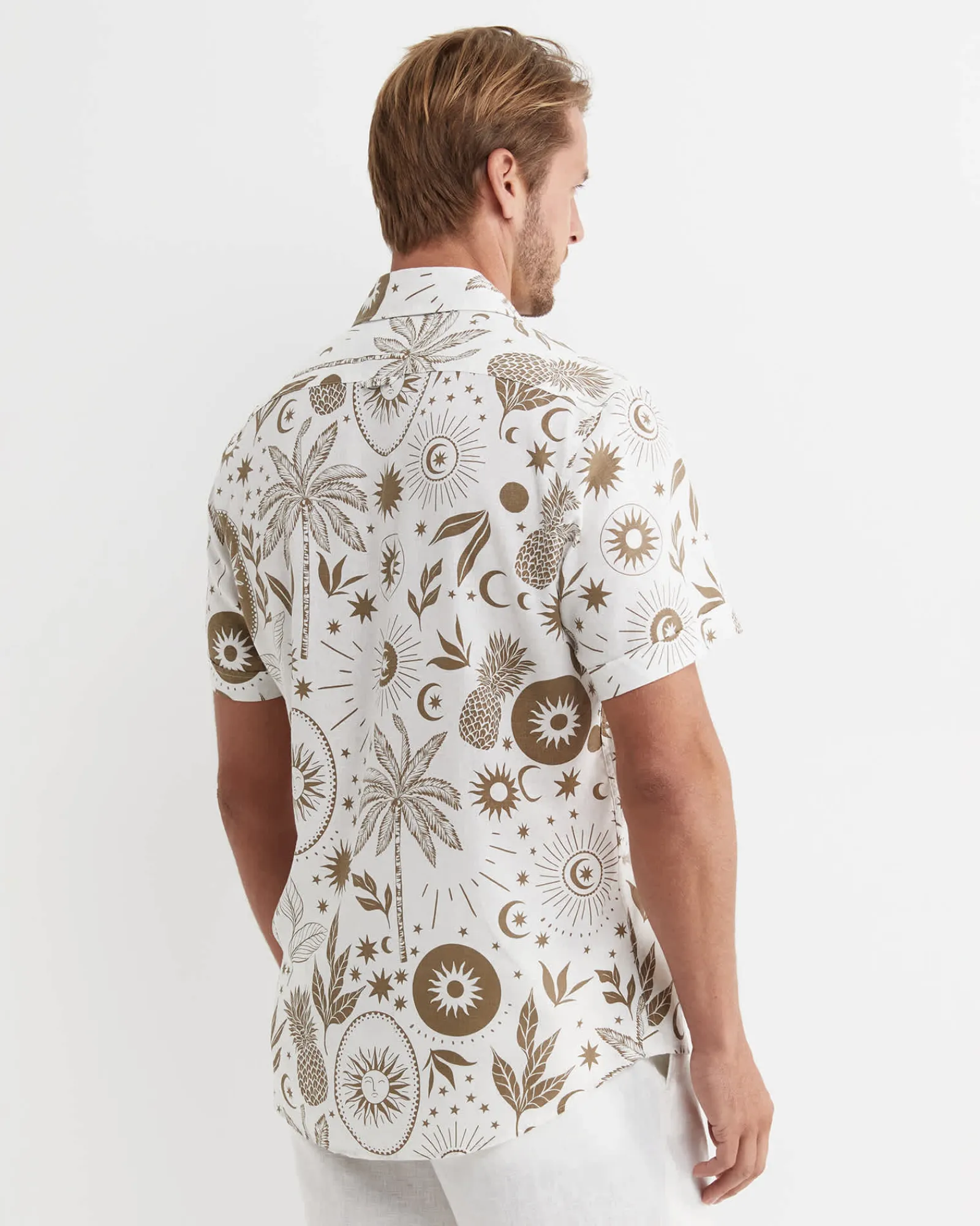 Clearance Sportscraft Byron Short Sleeve Shirt in Barley