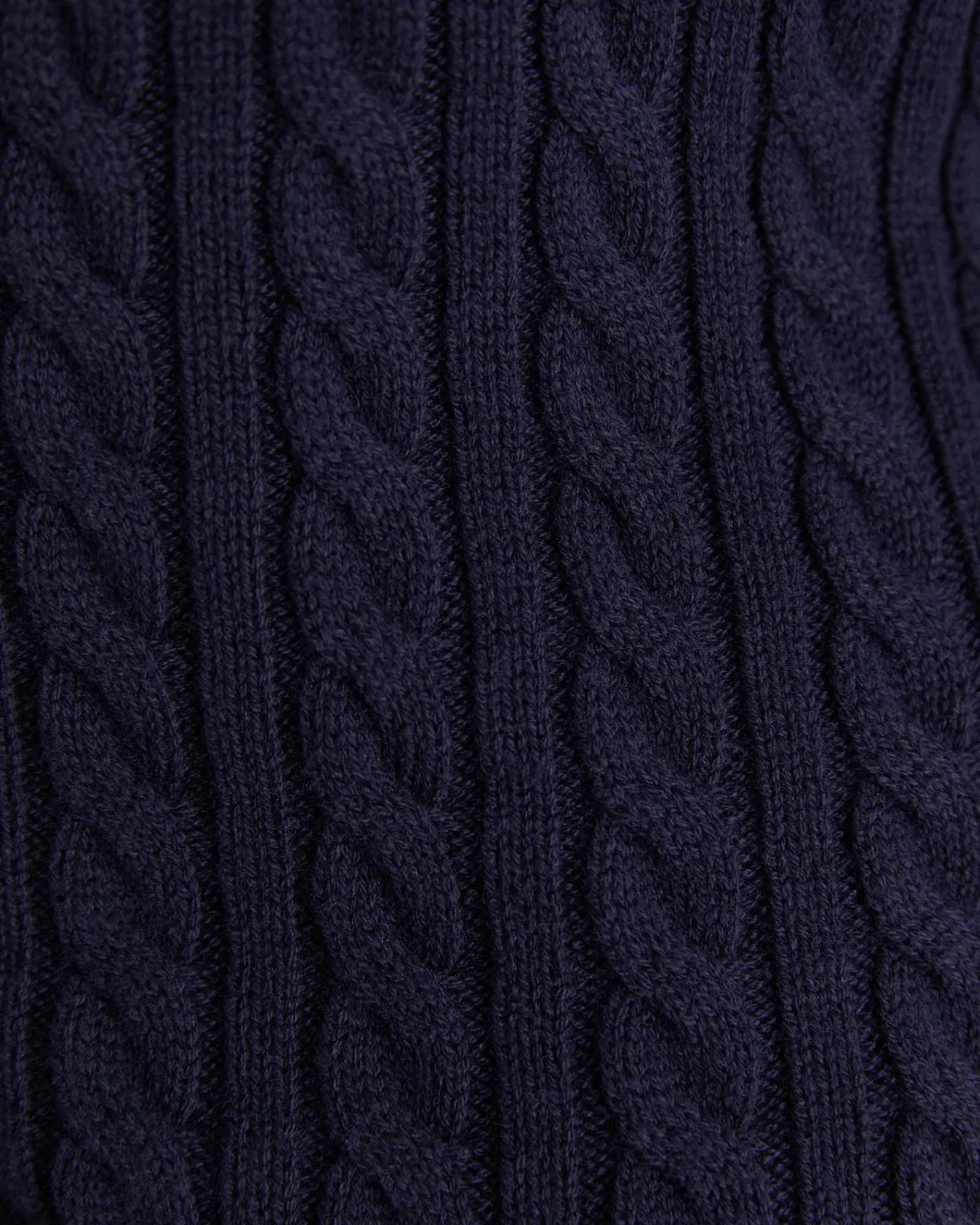 Best Sportscraft Cable Merino Cotton Cardigan in Navy