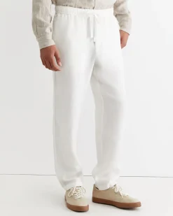 Clearance Sportscraft Caffery Linen Pant in White