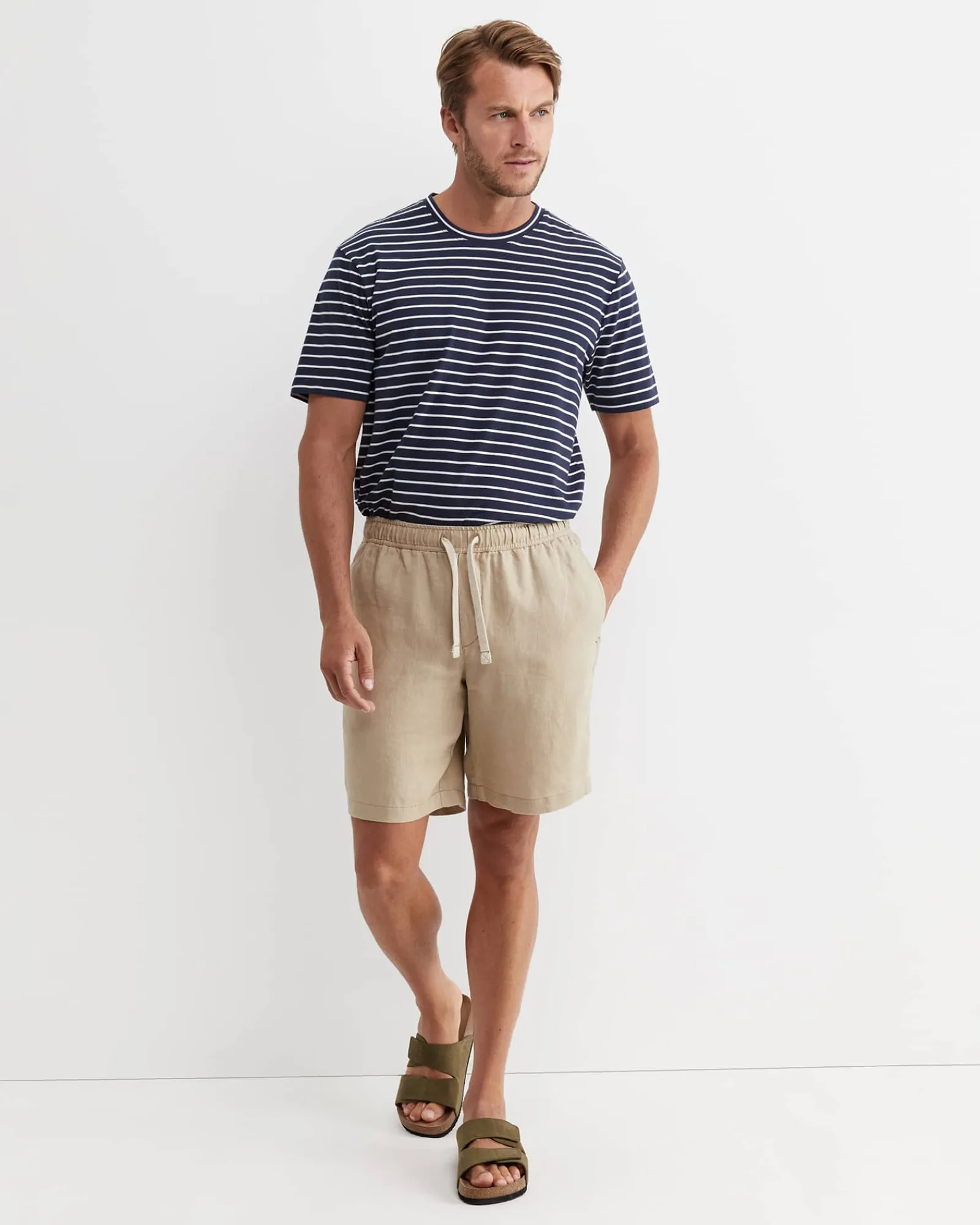 Sale Sportscraft Caffery Linen Short in Cappuccino
