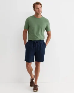 Outlet Sportscraft Caffery Linen Short in Navy