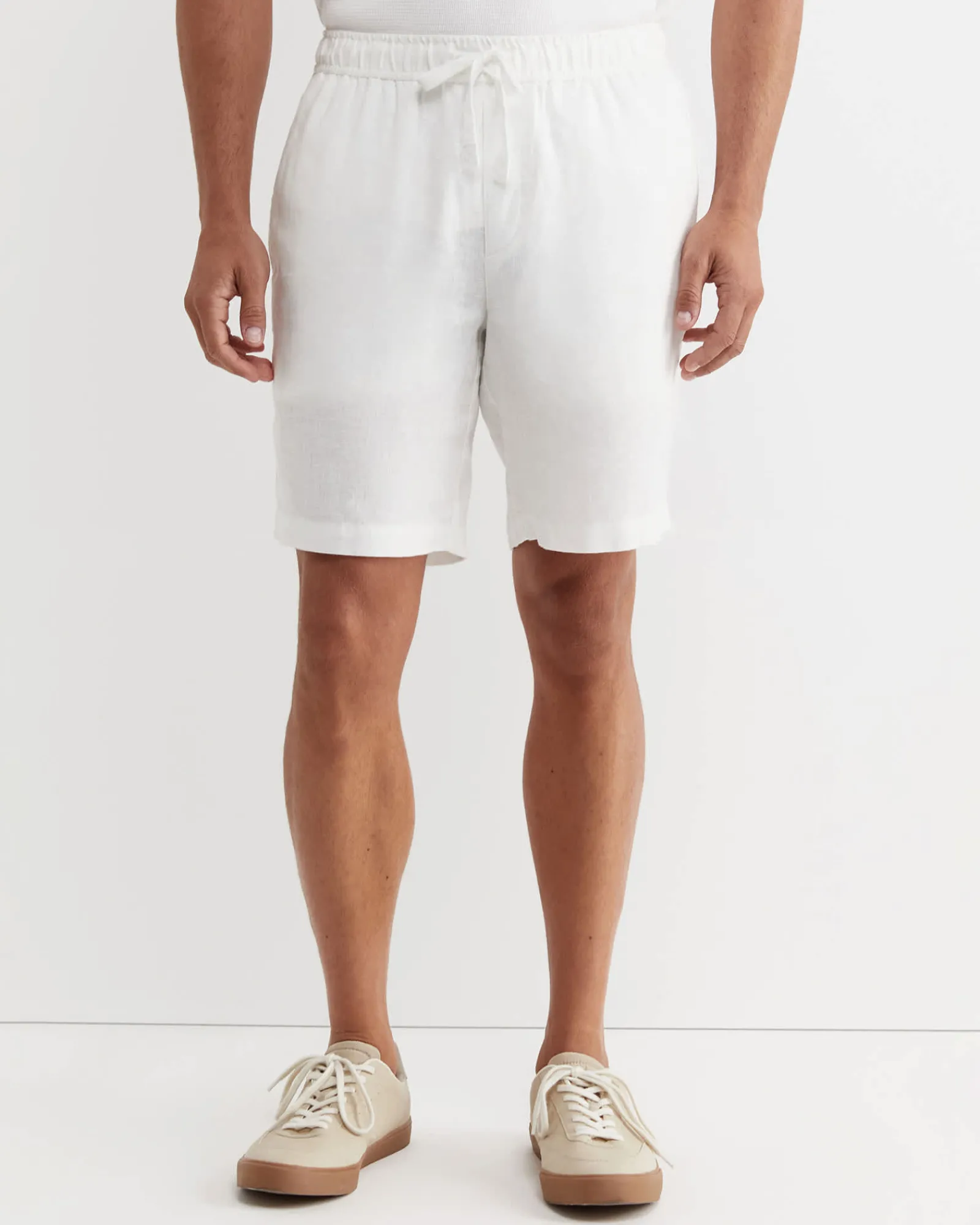 Outlet Sportscraft Caffery Linen Short in White