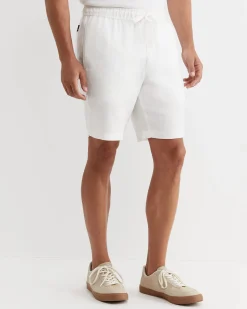 Outlet Sportscraft Caffery Linen Short in White