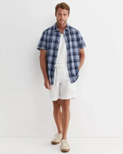 Outlet Sportscraft Caffery Linen Short in White