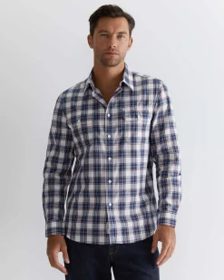 Outlet Sportscraft Callam Check Shirt in Navy Multi NavyMulti
