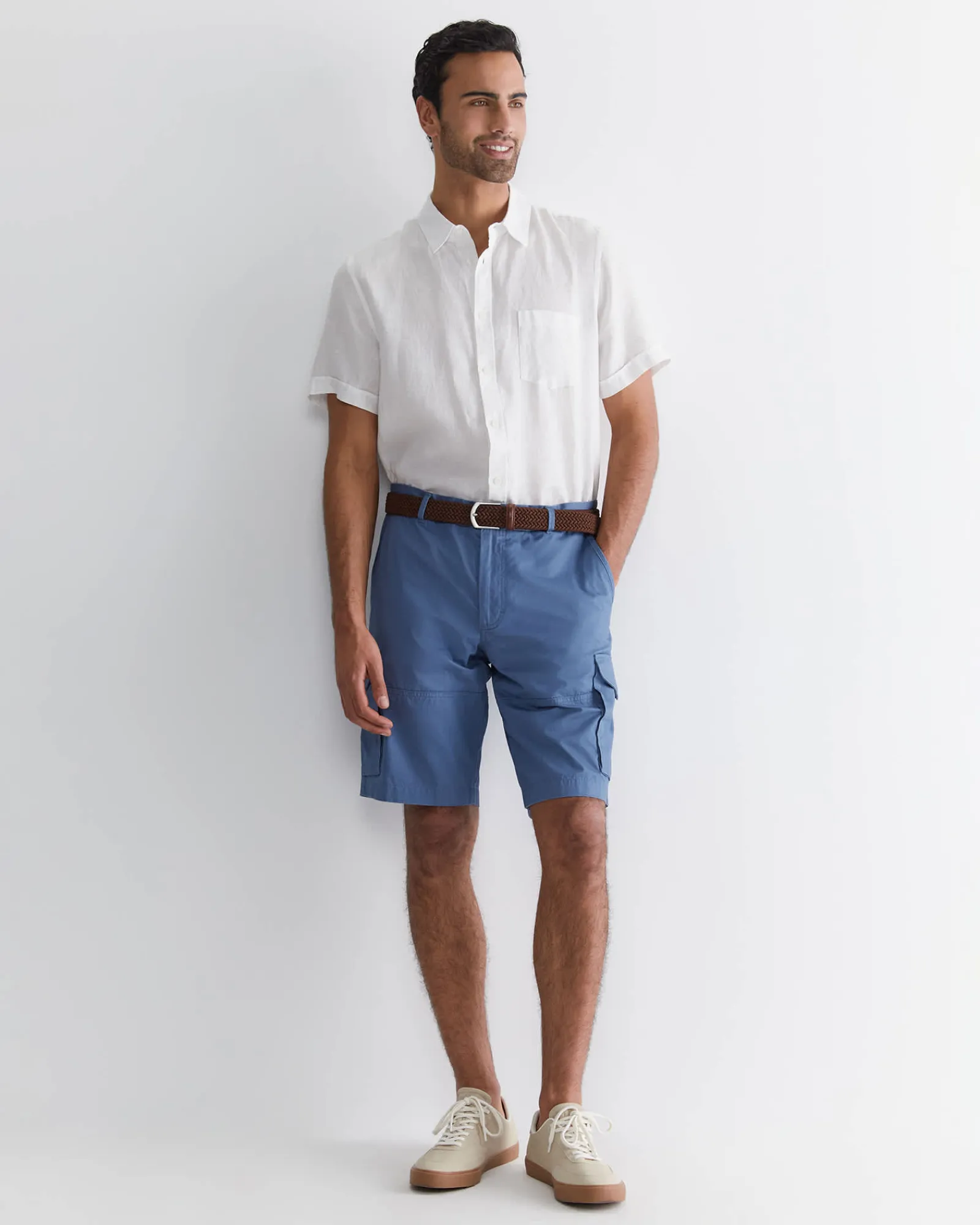 Fashion Sportscraft Cargo Short in Aged Blue AgedBlue