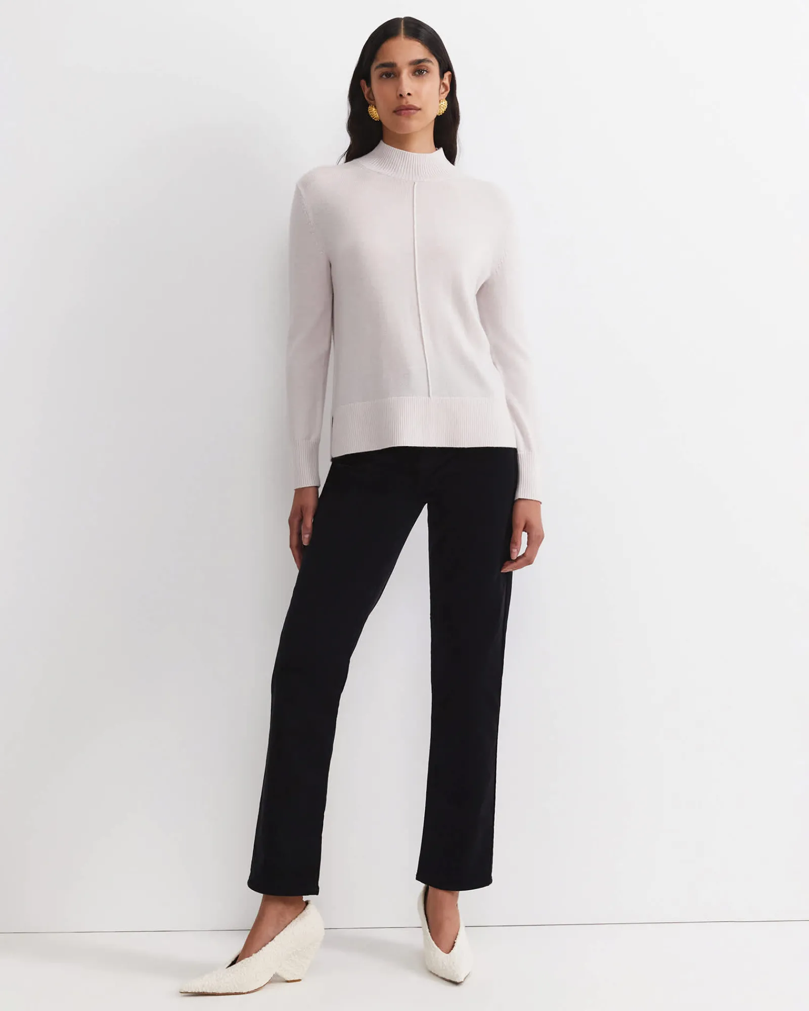 Fashion Sportscraft Cass Wool Sweater in Chalk