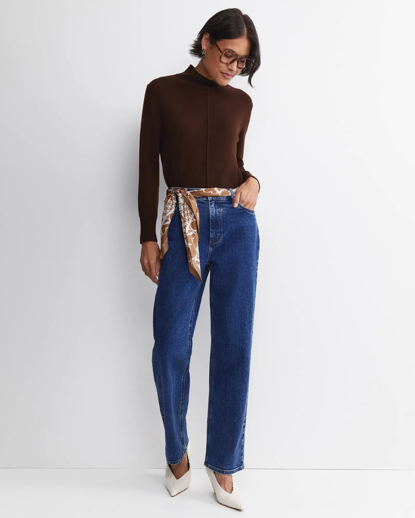 Discount Sportscraft Cass Wool Sweater in Chocolate
